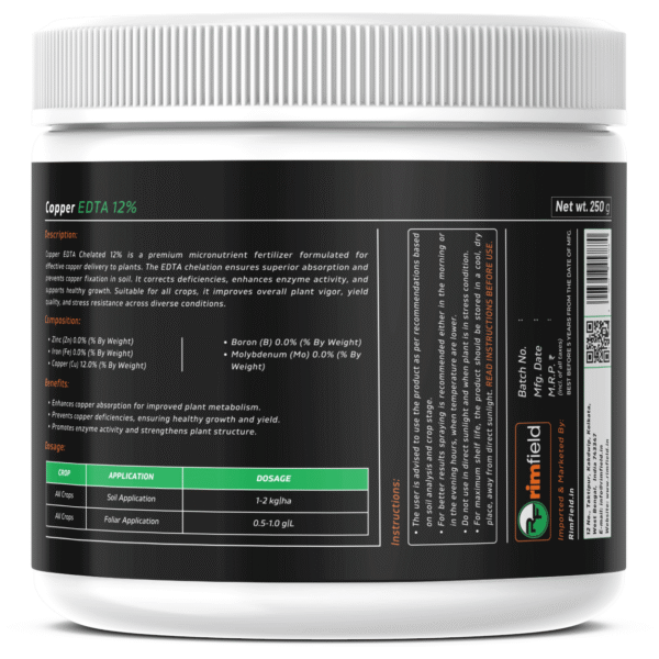 Copper EDTA 12% – Vital Micronutrient for Crops (250g) - Image 2