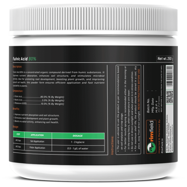 Fulvic Acid 80 % – Ultimate Nutrient Absorption Booster (250g) - Image 2