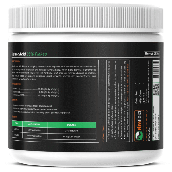 Humic Acid 98 % Flakes – Soil Fertility Enhancer (250g) - Image 2