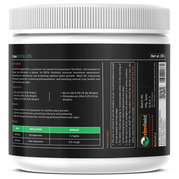 Iron EDTA 12% – Essential for Chlorophyll Formation (250g) - Image 2