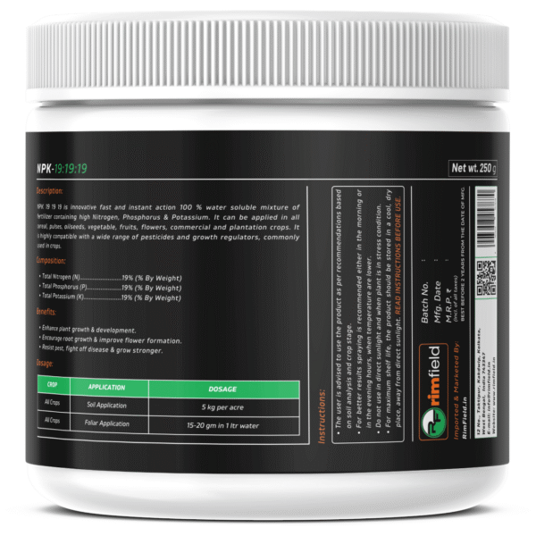 NPK 19 19 19 – Balanced Crop Fertilizer (250g) - Image 2
